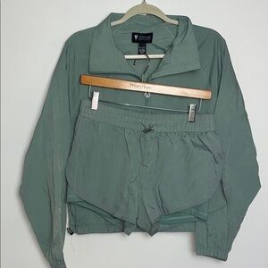 Victoria’s Secret Green Windbreaker and Shorts Set